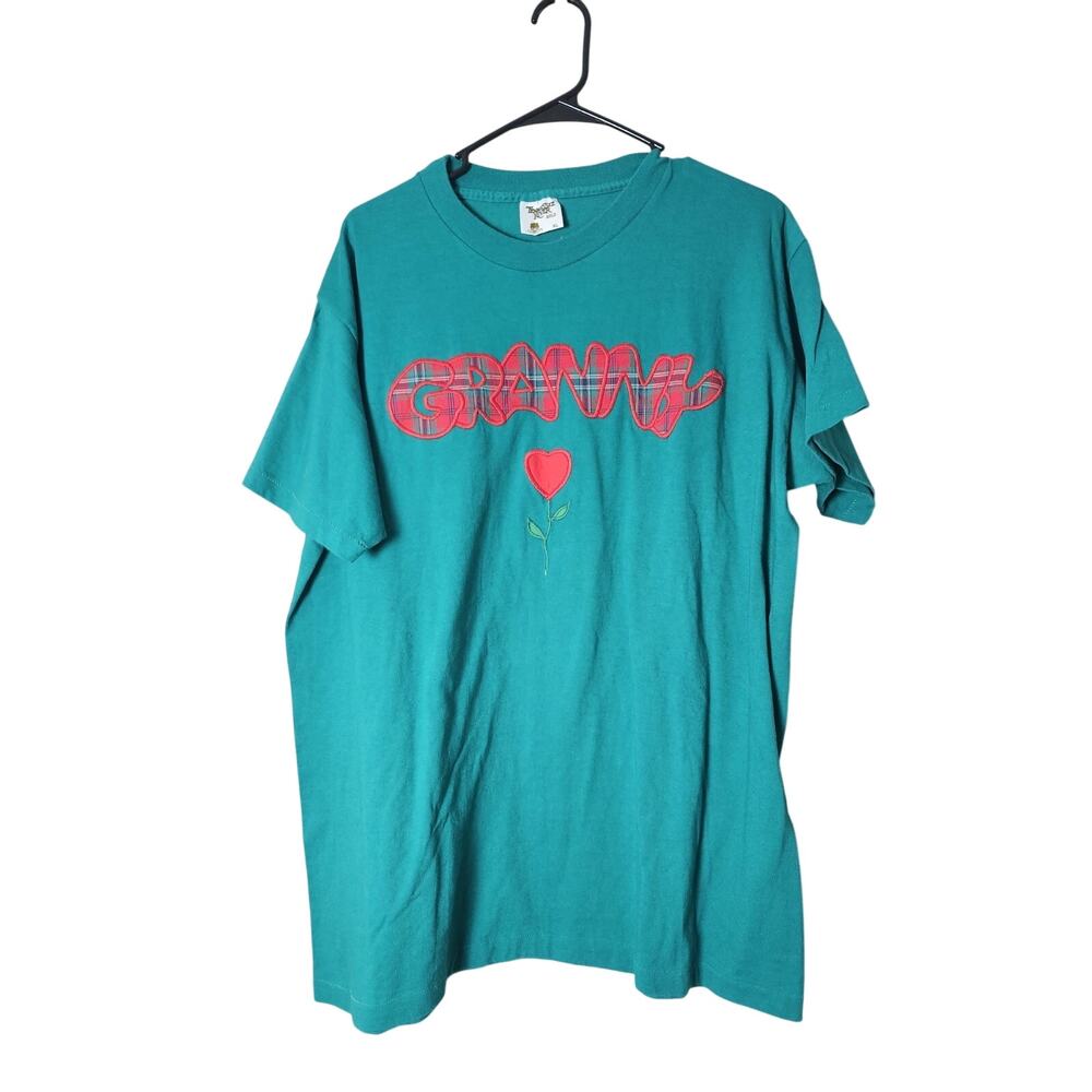 Vintage Tennessee‎ River T-Shirt Size XL Blue Embroidered Granny Short Sleeve